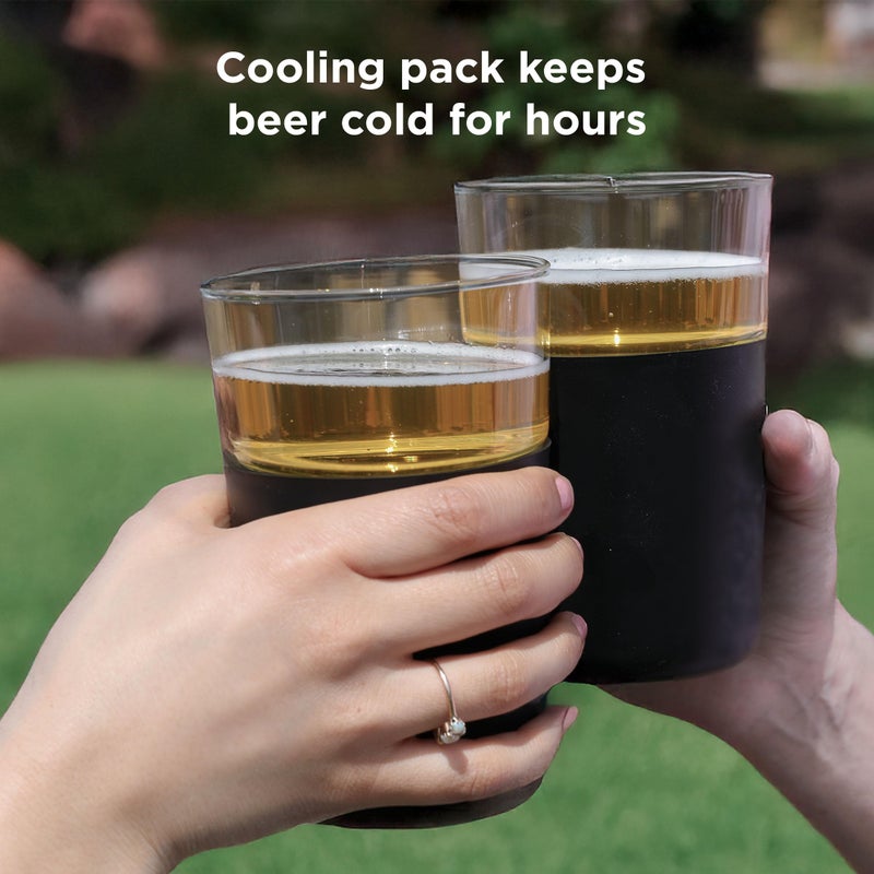 Rabbit Freezable Beer Glasses, 2 Count (Pack of 1), Black - Image 3